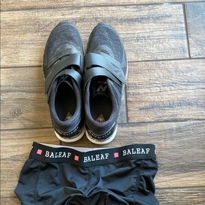 New Balance Cycling Shoes BUNDLE shorts (small) and cycling shoes (size 9)